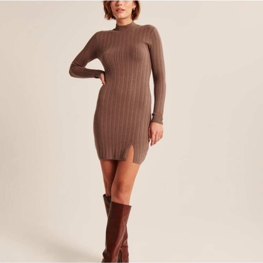 Mock Neck Sweater Mini Dress A&F